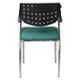 Regent Metal & Plastic Black & Green Chair with Writing Pad Handle, RSC-711