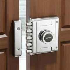 Plantex Main Door Deadbolt Lock Five Bullets/Stainless Steel Penta Bolt/Door Lock Set with 4 Pin Cylindrical Keys with 5 Years of Warranty Matte