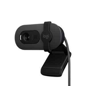 Logitech Brio 100 2MP 1080p Graphite Full HD Webcam with Built-in Mic, Stereo Speaker & Privacy Shutter for Meetings & Streaming