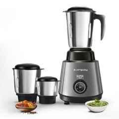Longway Super Pro 700W ABS Plastic Silver & Black Mixer Grinder with 3 Stainless Steel Jars & 2 Years Warranty