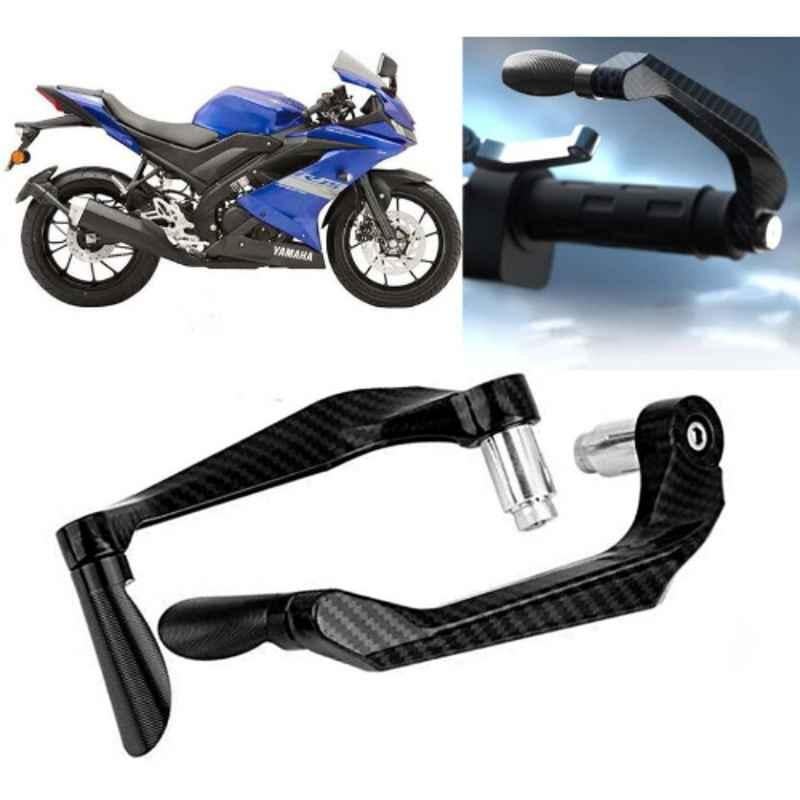 Auto Pearl 2 Pcs Aluminium Carbon Black Brake Clutch Lever Set for Yamaha R15 S BS6