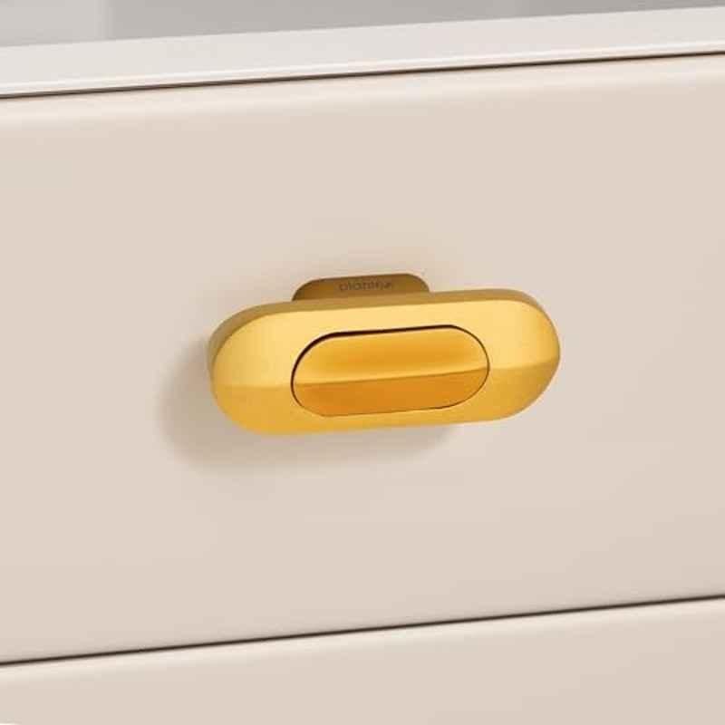 Plantex Knobs for Drawer/Drawer Knobs/Oval Knob for Cabinets/Drawer Handle/Pull-Push Knob for Kitchen/Bedroom Drawers SH-432, Gold & Gold Matte