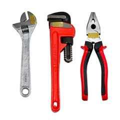 Globus 920 3 Pcs 8 inch Steel Adjustable Wrench, 8 inch Plier & 10 inch American Pipe Wrench Hand Tool Set
