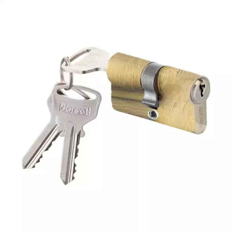 Dorset CL 206 PT 70mm Alloy Steel Antique Brass Finish Euro Profile Pin Cylinder Lock (Pack of 3)