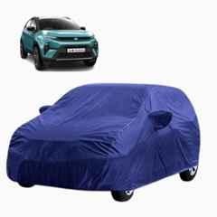 Aarex Auto Polyester Blue 100% Waterproof Car Cover with Mirror Pocket, Triple Stitched & UV Protection for Tata Nexon
