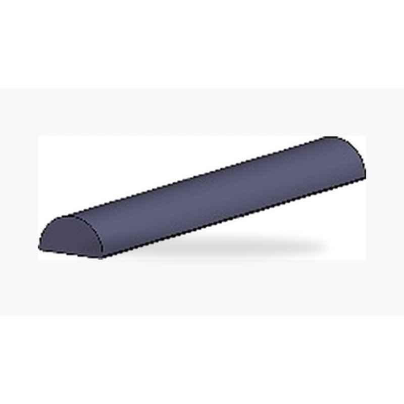 Avinya 15.2x7.9mm EPDM Sponge Black D-Type Gasket, MFG063025