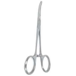Health Hut 5 inch Stainless Steel Silver Curved Mosquito Artery Forceps, KAF-05