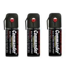Commander 55ml Black Self Defense Pepper Spray, P301 (Pack of 3)