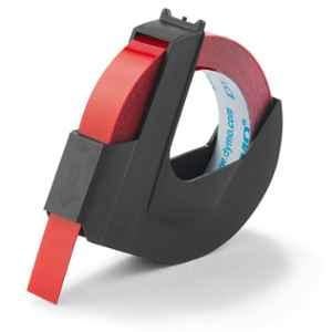 Dymo S0898150 9mmx3m White on Red Embossing Tape (Pack of 10)