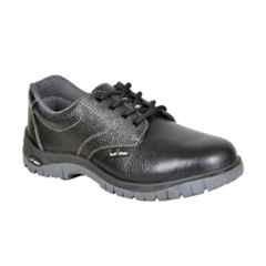 Safe Ride Storm Buff Barton Leather Steel Toe Black Safety Shoes, Size: 5