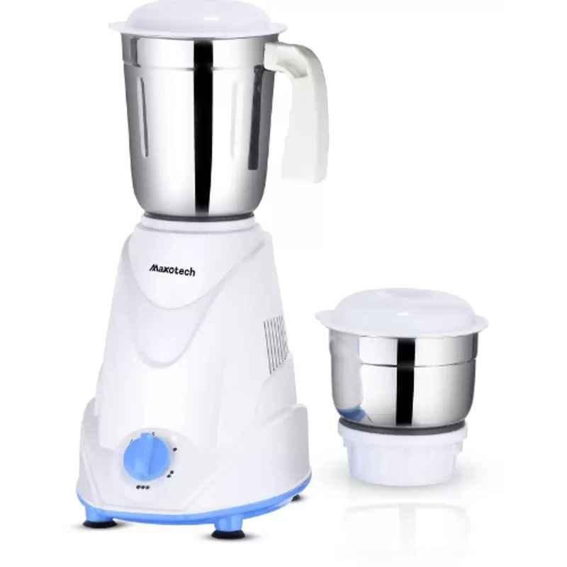 Maxotech Drax 550W ABS Sky Blue & White Copper Motor Mixer Grinder with 2 Jars