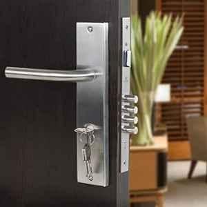 Voltizi 10 inch Stainless Steel 304 CY Plate Mortise Door Lock Handle Set, MG1106-BSK