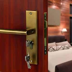Voltizi 8 inch Stainless Steel Matt Antique Brass Finish Cylindrical Plate Mortise Door Lock Handle Set, MG301