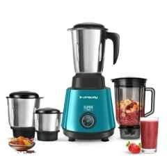Longway Super Pro 750W ABS Plastic Teal & Black Juicer Mixer Grinder with 4 Jars