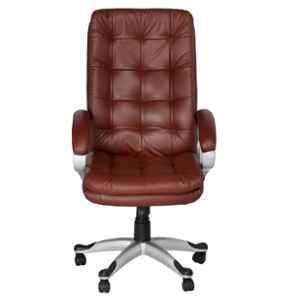 High Living Janus Leatherette High Back Brown Office Chair