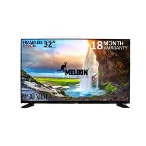 Melbon 32 inch Black Frameless HD Ready Smart Android LED TV with