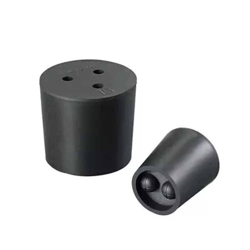 Lab Plus Viton Plug Rubber Plug with Hole, LP-7893