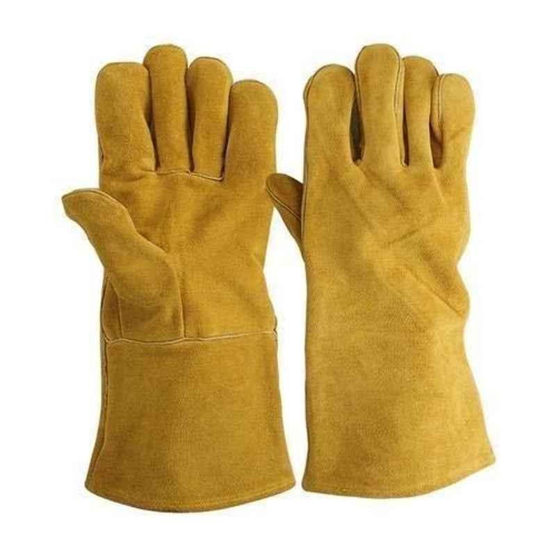 Fire Eater Winter-Y1 14 inch Yellow Leather Welding Hand Gloves