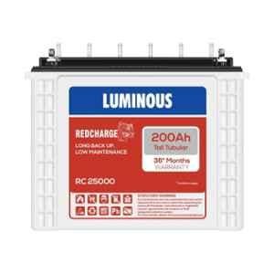 Luminous Red Charge RC 25000 200Ah Tall Tubular Inverter Battery with 36 Months Warranty for Home, Office & Shops
