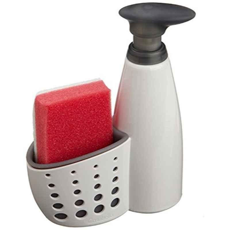 Casabella 13 Oz Sink Sider Soap Dispenser with Sponge Holder, 50096