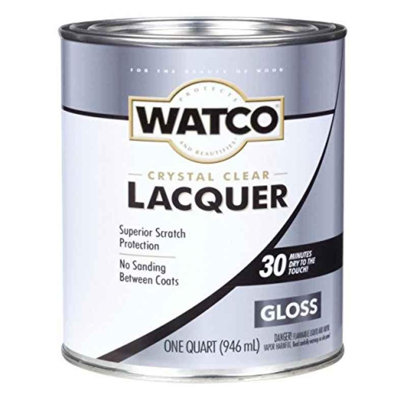 Rust-Oleum Watco 946ml Lacquer Clear Gloss Finish Coating, 63041