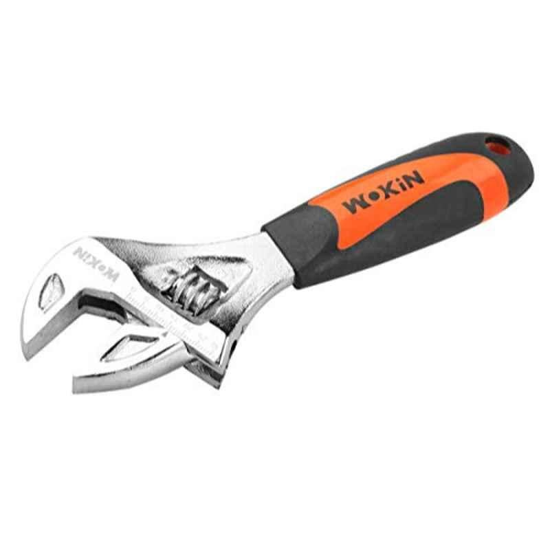 Wokin 6.5 inch Heavy Duty Adjustable Wrench with Rubber Handle