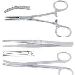 Forgesy Stainless Steel Artery Forcep, Mayo Scissor & Plain Forcep Combo, SUNX11