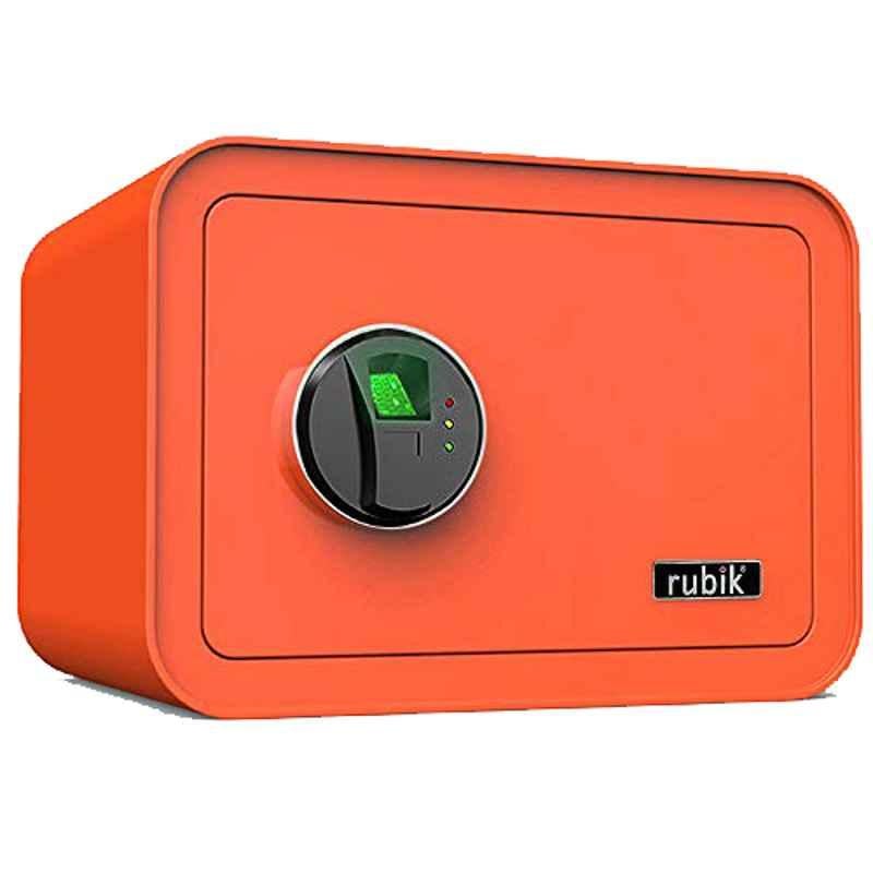 Rubik Alloy Steel Black Safe Box with Biometric Fingerprint Lock, RB25QC9