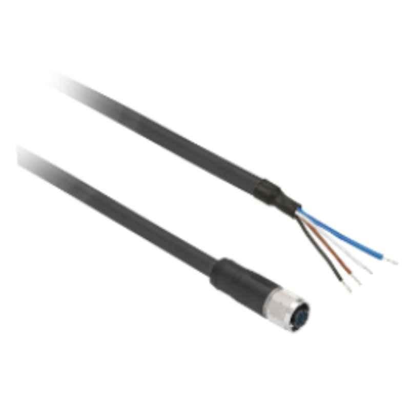 Schneider 2m M8 4 Pins Female Cable Straight Pre Wired Connector, XZCP0941L2
