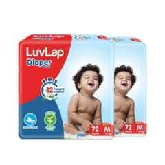 Luvlap 72 Pcs Diapers Pant Packet with Aloe Vera Lotion for Rash Protection, Size: Medium (Pack of 2)