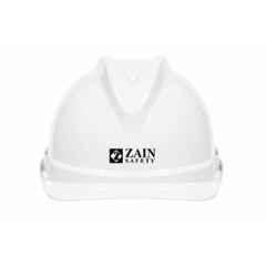Zain Safety Titan Apex-6000 HDPE White 8 Point Textile Fitting Non Ventilated Safety Helmet with Wheel Ratchet Adjustment