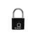 Time Office Black Painted Fingerprint Pad Lock, L25_Black
