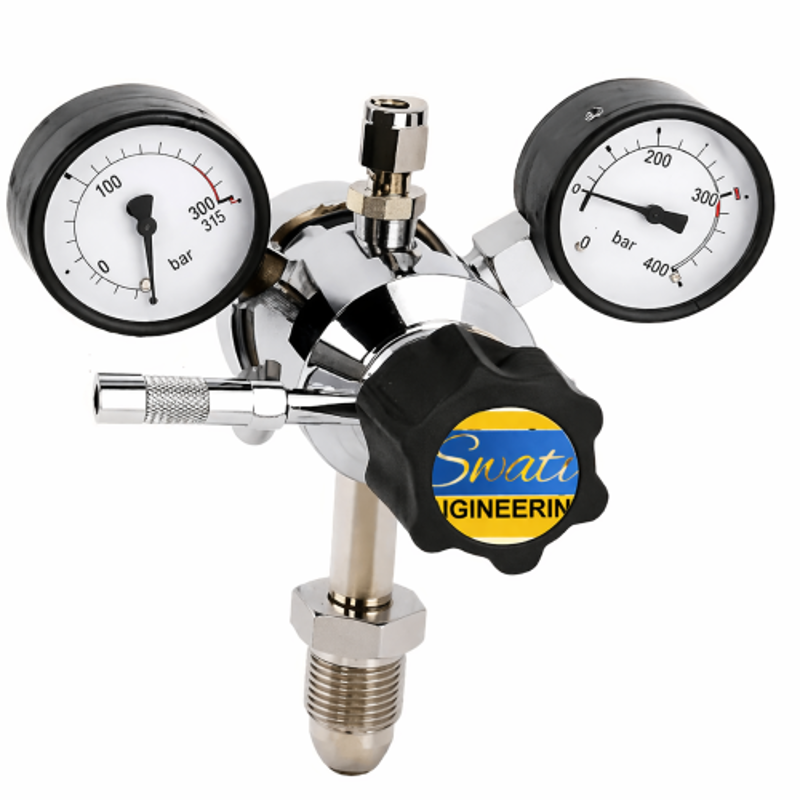 Swati Brass Double Gauge Single Stage Regulator, DV-701