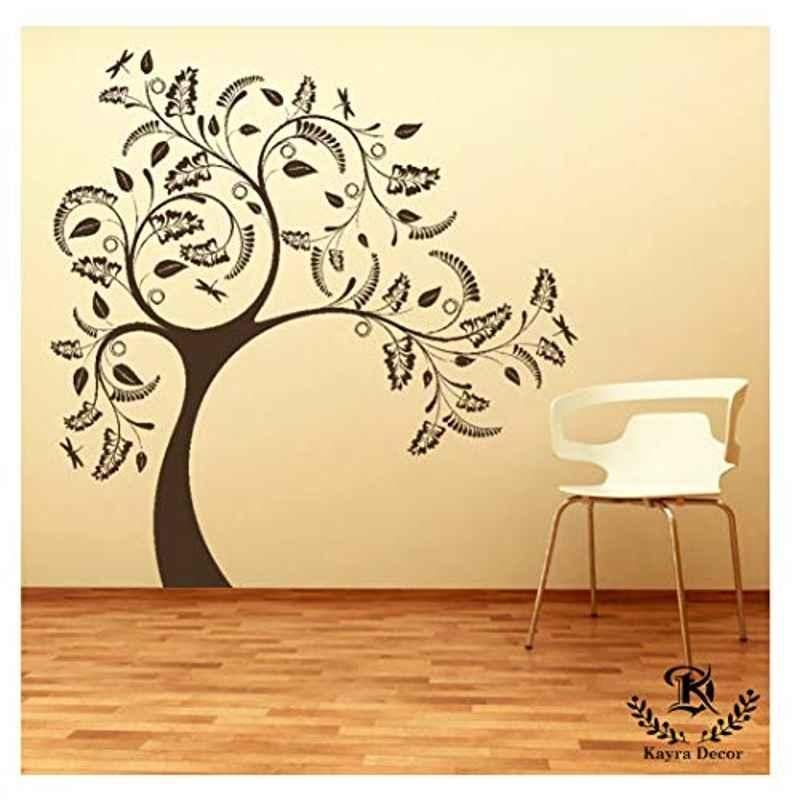 Kayra Decor 70x72 inch PVC Mystic Tree and The Dragonfly Wall Design Stencil, KHSNT237