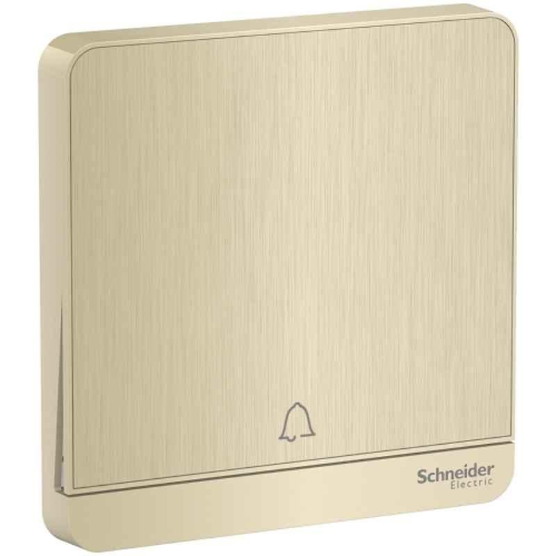 Schneider Electric AvatarOn 10A 250 VAC Polycarbonate Metal Gold Hairline Push Pull Button, E8331BPL1_GH_G8