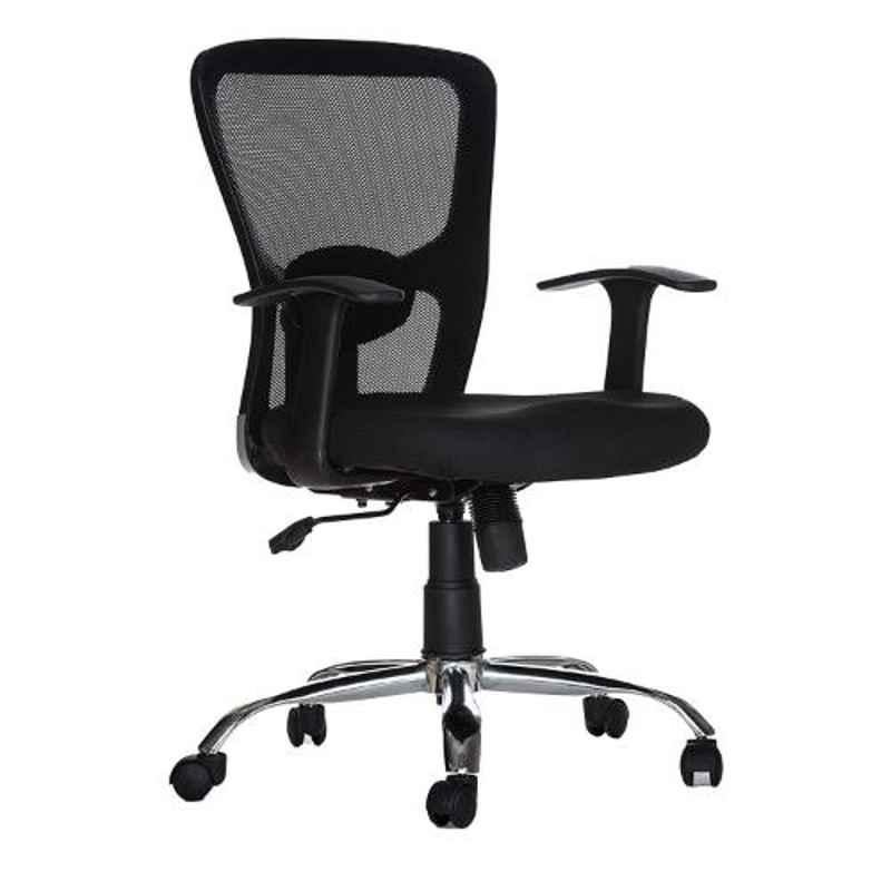 Teal Zenith Mesh Black Mid Back Office Chair, 19001972