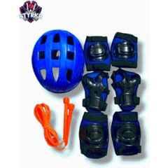STYRKR Royal Blue Kids Protective Skating Guard Kit (Medium) With Skipping Rope Cycling KitKIT-1291
