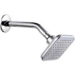 Prestige CRUZ 4x4 inch Brass Chrome Finish Rain Flow Shower Head with 9 inch Arm