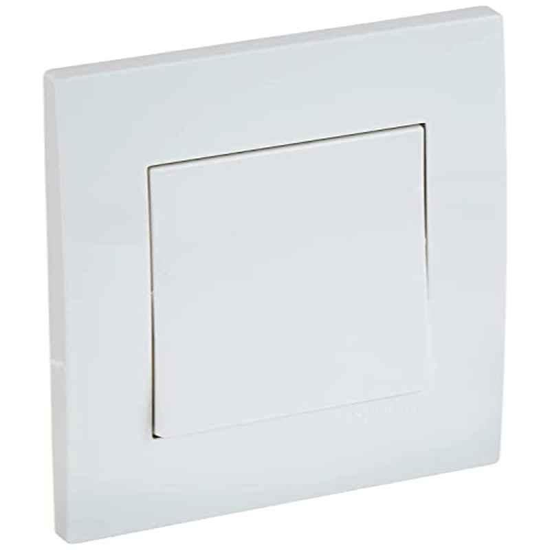 Schneider Vivace 16A 1 Way 1 Gang Polycarbonate White Plate Switch, KB31R_1