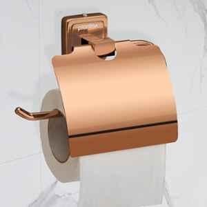 Plantex 304 Grade Stainless Steel Toilet Paper Holder/Stand for Toilet Paper Roll/Tissue Paper Holder-Decan (Rose Gold)