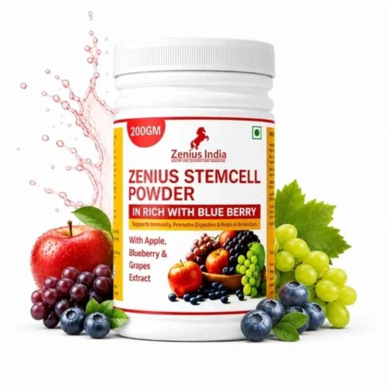 Zenius India 200g Stemcell Powder with Apple Stem Cell, Grape Stem Cell & Polygonum Multiflorum for Supports Digestive Wellness & Promotes Gut Health