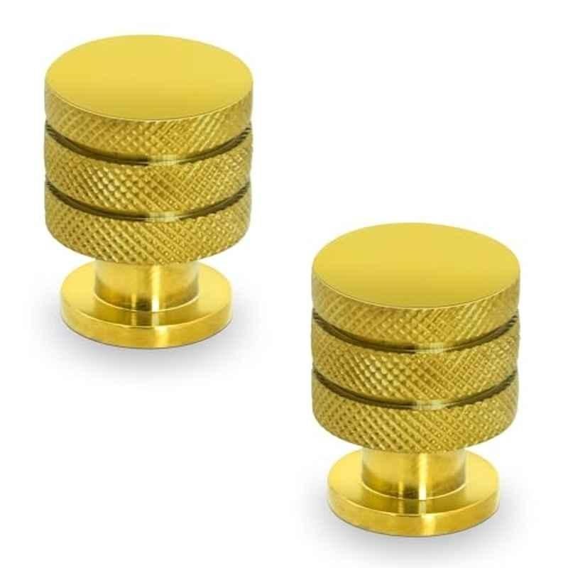 Plantex Knobs for Drawer/Drawer Knobs/Drawer knobs Handle/Pull-Push Knobs for Home/Office Drawers (Pack of 2) Gold