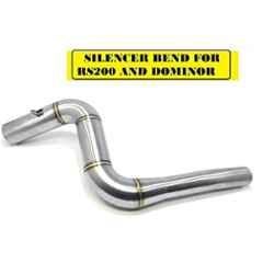 AOW Stainless Steel Exhaust Middle Muffler Bend Pipe for Bajaj Dominar 400/ Bajaj Pulsar RS200, Bend Pipe T-12 (Pack of 1)