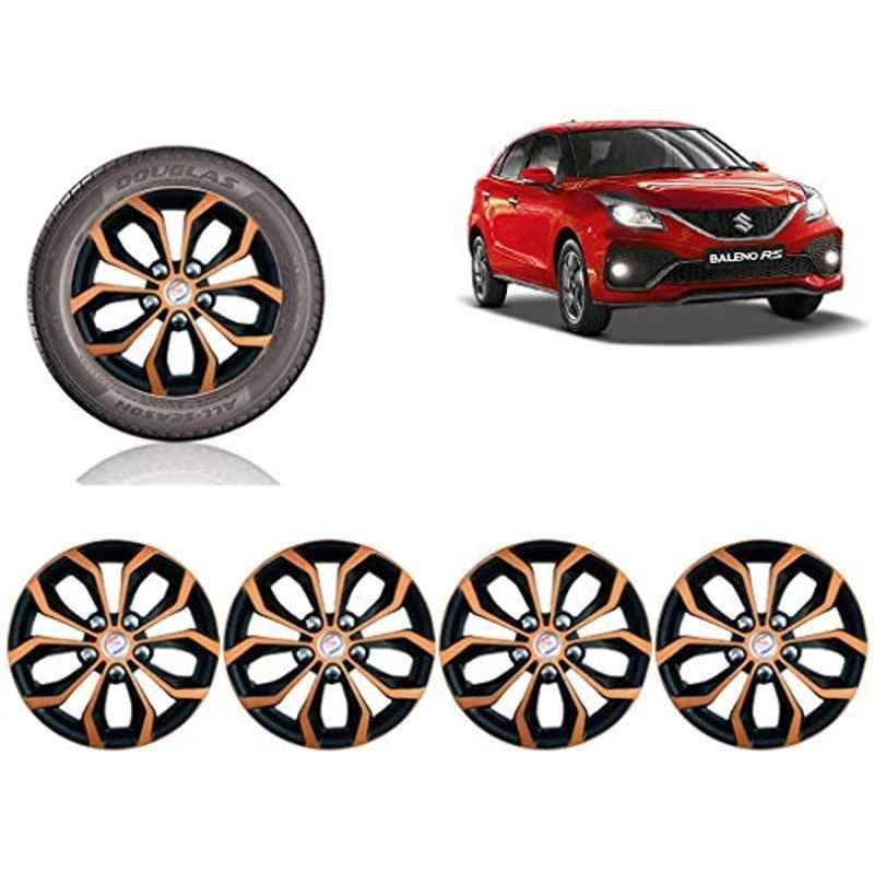 Auto Pearl 4 Pcs 15 inch ABS Copper & Black Car Wheel Cover Set for Maruti Suzuki BalenoRS 2019