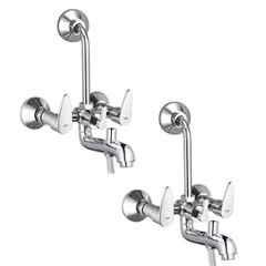 Buy ZAP Breeza Brass Chrome Plated Wall Mixer With Provision For ...