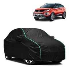 Aarex Auto Polyester Black 100% Waterproof Car Cover with Mirror Pocket, Triple Stitched & UV Protection for Tata Nexon