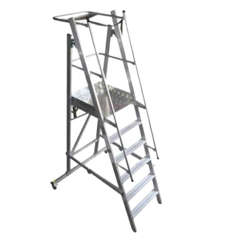 Wallclimb 8 Step Aluminum Warehouse Ladder, AWL8