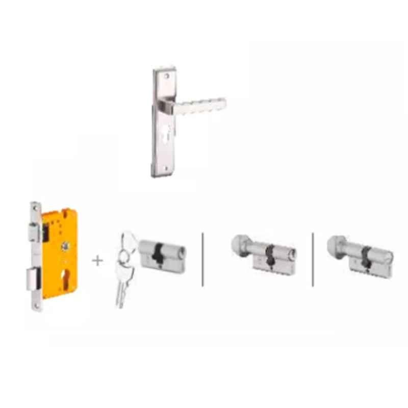 Dorset Kaira HL KAI 8 inch Zinc WD Finish Lock Set with Coin & 70mm Knob Cylinder