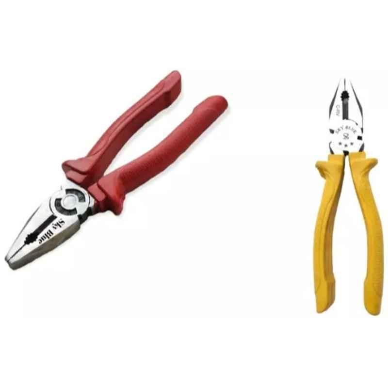 Sky Blue 2 Pcs 7.8 inch Lineman Plier Combo, SBE_PLIER_COMBO_MOD_00377