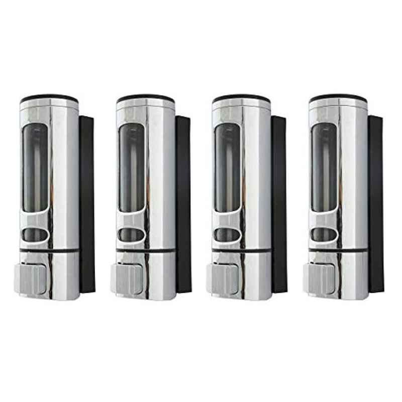 Torofy 400ml ABS Silver Multi Purpose Liquid Soap Dispenser (Pack of 4)